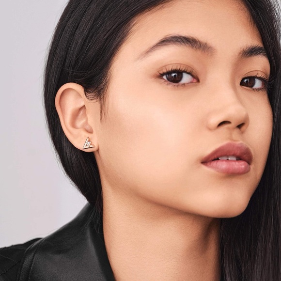 SOLD - LV Volt Stud Earrings - Picture 3 of 8